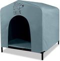 Floppy Dawg Just Chillin’ Portable Dog House. Elevated Pet Shelter for Indoor and Outdoor Use. Made of Water Resistant Breathable Oxford Fabric. Easy to Assemble and Lightweight. 24"L x 23"W x 25"H