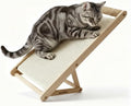 Cat Scratching Pad with 100% Sisal, Stable Triangle Design, 2-Step No-Tool Assembly, 22" Wooden Ramp to Protect Furniture & Sofa, Natural Incline Board for Indoor Cats (Beige)