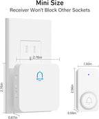 SECRUI Wireless Doorbell 2 Buttons - Hassle-Free Installation, 1000ft Range, Adjustable Volume, Waterproof Design, 32 Melodies - White