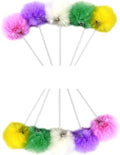 SHENGOCASE 10-Pack Replaceable Cat Dangling Toy with Bell, Cat Scratching Post Tree Tower Replacement Attachment Ball Toy
