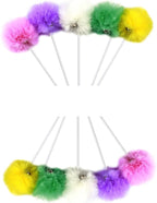 SHENGOCASE 10-Pack Replaceable Cat Dangling Toy with Bell, Cat Scratching Post Tree Tower Replacement Attachment Ball Toy