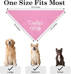 Daddy's Girl Funny Dog Bandana, Valentines Day Dog Bandana for Dogs Lovers Gifts, Pink Pet Scarf Accessories for Birthday Party Gender Reveal, Father's Day Christmas Birthday Gifts for Girl Pet