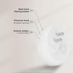 Comsmart Smart Wireless Dog Door Bell, Doggie Doorbell for Pet Potty Training Communication Go Outside Press Button with 38 Melodies 4 Volume Levels LED Flash (1 Receiver & 2 Transmitter), White