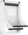 Rescumascer Aluminum XL Dog Door for Door, Dog Door with Two Sliding Lock Panels for Extreme Weather, Pet Door for Dogs up to 220lbs