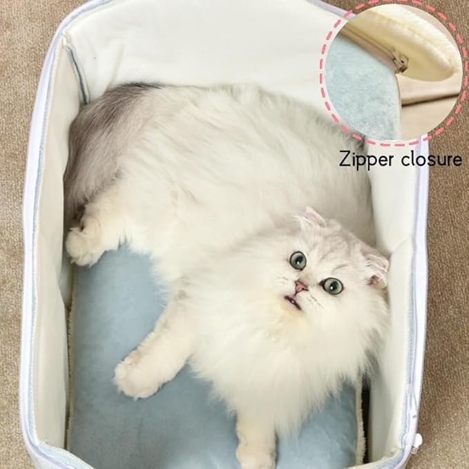 Cat Bed Cave, Cute Christmas Cat Beds for Indoor Cats, Xmas Pet House Cats Tent with Removable Cushion Pillow for Kittens Puppy Small Dogs (Pink-S(15.7x12.6x13.7in)