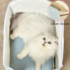 Cat Bed Cave, Cute Christmas Plaid Cat Beds for Indoor Cats, Pet House Cats Tent with Removable Cushion Pillow for Kittens Puppy Small Dogs (Plaid-S(15.7x12.6x13.7in))