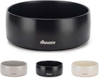 Ceramic Dog Bowl - 5.5-Inch Small & Medium Dog Feeder, Spill Resistant, Heavy Duty Modern Pet Bowl (16 oz) Black