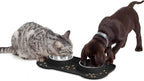 Pet Deluxe Dog Bowls Stainless Steel Bowls with No Spill Skid Resistant Silicone Mat, 24oz 48oz Dog Food and Water Bowl Set Feeder for Small Medium Large Size,Dogs,Cats Pets Puppy Dish
