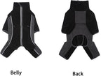 Fleece Dog Coat for Small Medium Dog,Pullover Pajamas Jumpsuit Bodysuit Puppy Coats with Legs, Pet Windproof Warm Cold Weather Jacket Full Body Vest Cozy Snowsuit Outfit Clothes (Black, XS)