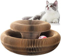 Kitty Kurlz Magic Organ Cat Scratcher Toys for Indoor, 1 Pack Twisty Paws Kitten Toy Cardboard Scratching Pads for Claw Grinding Interactive Mental Physical Exercise