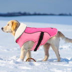 EMUST Dog Jacket Winter, Cozy Windproof Dog Jacket for Cold Weather, Solid Color Pet Vests for Winter for Medium Dogs, New Pink, M