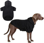 KOOLTAIL Basic Dog Hoodie - Soft and Warm Dog Hoodie Sweater with Leash Hole and Pocket, Dog Winter Coat, Cold Weather Clothes Sweatshirt for Small Medium Large Dogs Puppy Cat Boys Girls Black XL/XXL