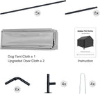 4x4 FT X-Large Outdoor Dog House for Large Dogs, Heavy Duty Weatherproof Dog Kennel with Upgraded Doors, Dog Tent for Outside Shelter, Waterproof Canopy Pet House for Small Animals, Grey