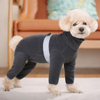 Polar Fleece Dog Pajamas Bodysuit - Warm Winter Jacket & Vest for Small Dogs, Medium Dogs - Four-Legged Clothes