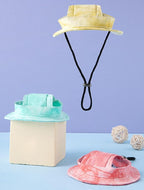 Round Brim Princess Hat Visor Hat Pet Dog Mesh Porous Sun Hat with Ear Holes for Small, Extra Small Dog Teddy, Pug, Chihuahua, Shih Tzu, Yorkshire Terriers, Papillon T-Yellow M