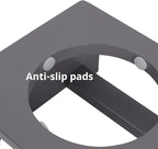 HTB Elevated Dog Bowls, Raised Dog Bowl Stand with 2 Stainless Steel Bowls, Elevated Raised Pets Bowls for Large Medium Small Sized Dogs- Grey Small