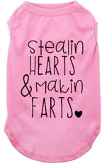 Dog Shirts for Pet Clothes Soft Breathable Puppy Shirts Pop Culture Thing 1 to Thing 9 Printed Pet T-Shirt (Pink, X-Small)