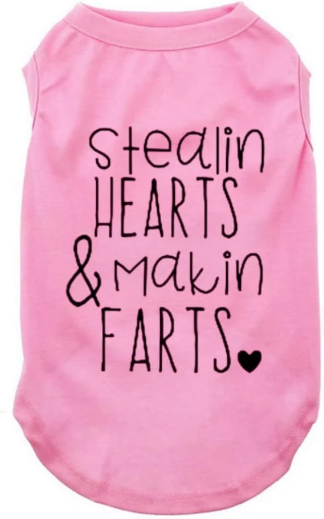 Dog Shirts for Pet Clothes Soft Breathable Puppy Shirts Pop Culture Thing 1 to Thing 9 Printed Pet T-Shirt (Pink, Medium)