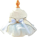 Furbabycare® Elegant Sweet Fashion Puppy Dog Blingbling Princess Skirt Pet Dog Lace Cake Camisole Tutu Dress I-Blue X-Small