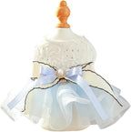 Furbabycare® Elegant Sweet Fashion Puppy Dog Blingbling Princess Skirt Pet Dog Lace Cake Camisole Tutu Dress I-Blue X-Small