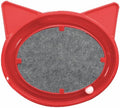 Cat Toy with Scratcher Pad and Rolling Ball – Oval Track for Independent Play and Instinct Stimulation (RED)