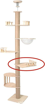 SHENGOCASE 2-Pack Cat Tree Tower Accessories Replacement Parts, Perch, Step, Platform Add-ons for Floor to Ceiling Cat Tree (13.4" x 13.4")