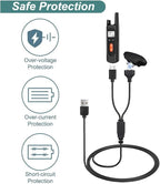 Charger Replacement for Delupet/Yawpet/Jugbow Dog Training Collar and Remote, 2-in-1 Magnetic Charging Cable Cord, 1 Pack