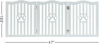 Pet Gate, Wooden Free Standing Dog Gate for Small Dogs and Cats. Great Folding Fence for Doorways, Halls, Stairs. Grey