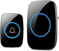 Wireless Doorbell, Waterproof Door Bell Kit, Distinguish Front and Rear Doors, Over 1000 feet Range and 60 Chime, 5 Levels Volume and LED Flash, for Home Office Classroom