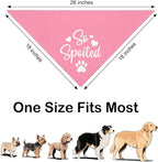 So Spoiled Pink Dog Bandana, Cute Love Printing Bandanas Decor, Funny Pet Scarf Accessories Photo Prop for Get-Together, Birthday for Girl Puppy Owner Pet Mom Dad