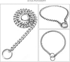 Silver Small Dog Chain Collar for Dogs Slip P Collar Link Training Metal Puppy Martingale Collars Necklace for XXS XS Medium Large Big XL Breed Dogs XS
