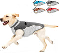 Dog Winter Coat for Large Dogs, Adjustable Puppy Warm Jackets in Cold Weather, Reflective Pet Fleece Vest with External Attachment Points, Zippered Cold-Weather Dog Winter Clothes, L Black