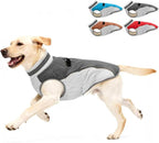 Dog Winter Coat for Medium Dogs, Adjustable Puppy Warm Jackets in Cold Weather, Reflective Pet Fleece Vest with External Attachment Points, Zippered Cold-Weather Dog Winter Clothes, M Black