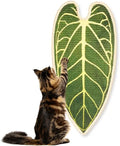 Leaf-Shaped Cat Wall Scratcher for Indoor Cats, Cat Toys Wall Corner Scratcher Pad, Large Carpet Cat Scratching Mat, Furniture Protector, Easy Use for Cat Trees Wall Furniture (25.6" × 12.2")