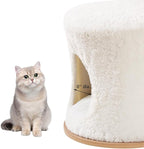 beeNbkks Cat Tree for Large Pets, Modern Tall Cat Tower with Condo Scratching Post Perch Bed, Indoor Wood Pet Furniture for Multiple Kittens