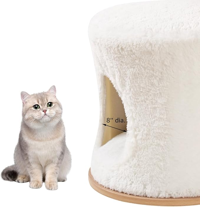 beeNbkks Cat Tree for Large Pets, Modern Tall Cat Tower with Condo Scratching Post Perch Bed, Indoor Wood Pet Furniture for Multiple Kittens