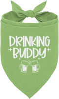 Drinking Buddy Dog Bandana, Drinking Buddy Dog Shirt, Funny Cute Dog Bandana, Gift for Dog Lover, Dog Bandana for Small Medium Dogs, Triangle Bibs Accessories, Dog Scarf (B31)