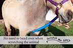 Scratch Me Silly 32-Inch Belly Scratcher for Animals – Ergonomic Dual-End Grooming Tool for Horses, Barnyard, Domestic & Zoo Animals – Lightweight, Long-Reach Grooming and Interaction Tool