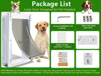 Dog Door Doggy Door Easy Install - Wood & PVC Doors & Walls，Dgooie Free Movement &Strong Magnetic Auto-Close & Sliding Lock,Telescoping Frame,10 1/8" x 15 3/4" for Large Dogs Up to 100 lb