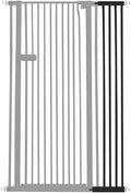 Lumizone Extra Tall Cat Gate Extension Kit 55.12" High Pressure Mounted 2025 New 8.27" Extra Wide 1.37" Gap No Drilling Tall Pet Gate for Dogs (Black, 55.12" H x 8.27" W, Extension)