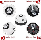 SlowTon Dog Doorbells, 2 Pack Metal Bell Dog Training with Non Skid Rubber Bottoms Dog Door Bell for Potty Training Clear Ring Pet Tool Communication Device for Small Dogs Cats (Red+White)