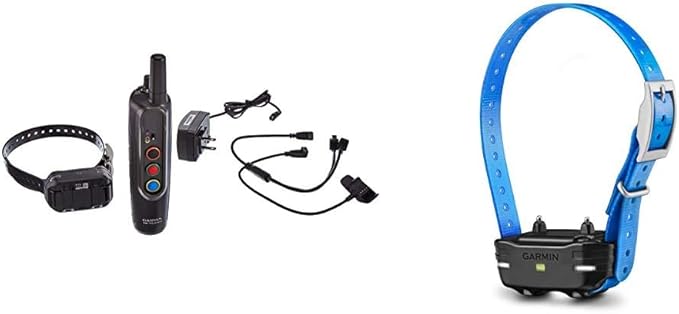 Garmin Pro 70 Dog Training System, Black, 010-01201-00 and Garmin PT10 Dog Device Blue Collar (Pro 70/Pro 550)
