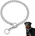 Slip P Chain Dog Collars for Large Dogs,Training Link Stainless Steel Martingale Collars Puppy Chain for XXS XS Small Medium Large Breed Dogs, Silver, M ﻿
