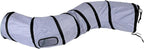 Cat Tunnel for Indoor Cats, Rabbit Tunnel Toys, Pet Toys Play Tunnels for Cats Kittens Rabbits Puppies Crinkle Pop Up Dark Grey 47" Shape S