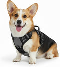 No Pull Dog Harness, Reflective Comfortable Vest Harness with Front & Back Easy Control Handle Adjustable Soft Padded Pet Vest for Small to Large Dogs(Gray,S)