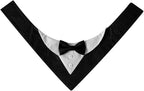 Dog Tuxedo Collar with Bow Tie – Adjustable Wedding Dog Collar Bandana for Small, Medium & Large Dogs – Formal Pet Attire for Weddings & Special Occasions