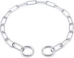 Herm Sprenger - Chrome Plated Steel Fur Saver Dog Collar - Long Link - Professional Training Collar for Small Petite Dogs - Puppy Collar - Correction Slip Chain - Made in Germany (19 inches (49 cm))
