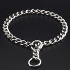 Chain Choke Collar for Dogs, Metal Slip Link Training Heavy Duty Dog Choker Collar Martingale for Medium Large Dogs L+ Length: 24” 4.0mm(Suitable for Dog's Neck 20")
