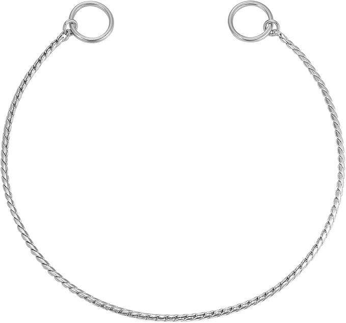 Mogoko Stainless Steel Dog Choke Chain Collar, Puppy Metal Snake Chain Pet Show Slip Collar Choker for Training Walking (Silver;20.0"*4.0mm)