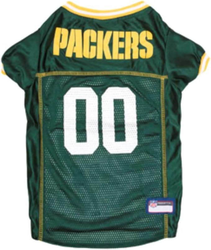 Pets First NFL Green Bay Packers Dog Jersey, Size X-Large, Football Shirt Costume for Pet, Dog Sports T-Shirt, NFL Team Clothing for Cats, Licensed Pet Apparel Available in 7 Sizes and 32 Teams